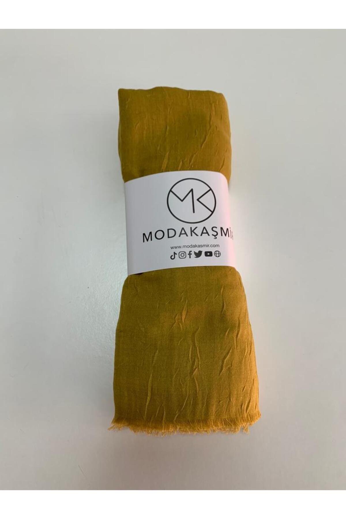 Modakaşmir-Aminenesil Bamboo Shawl Oxide Yellow 4