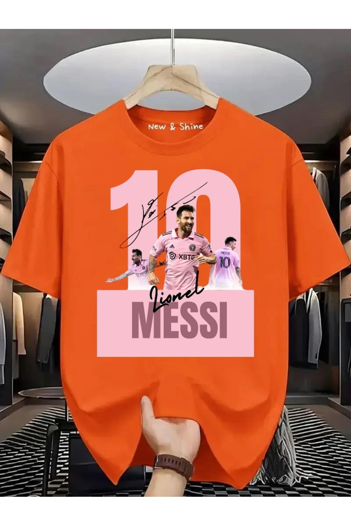 New Shine MESSİ Baskılı Oversize T-Shirt