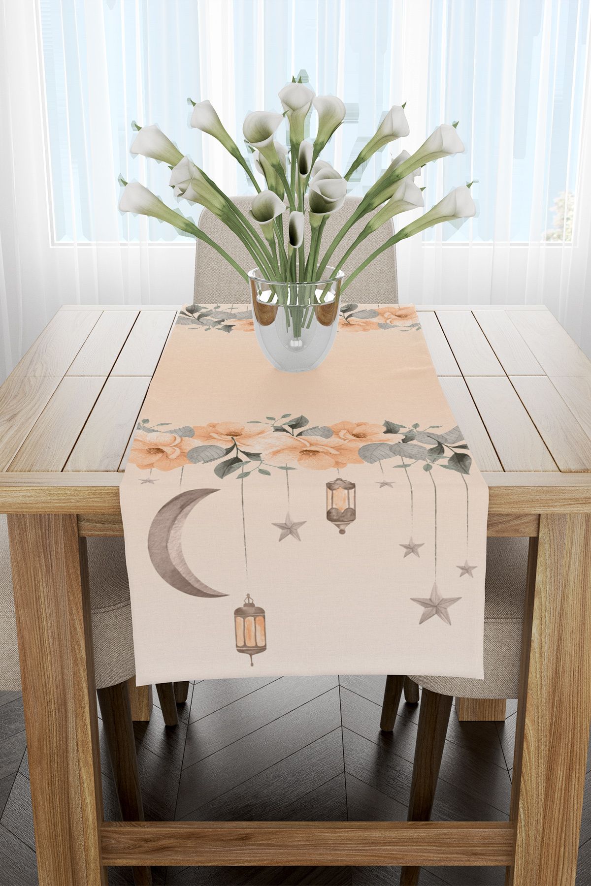 EsnafAli Aleer Cu Model De Flori Cu Tematică Ramadan 40x220 - One Size