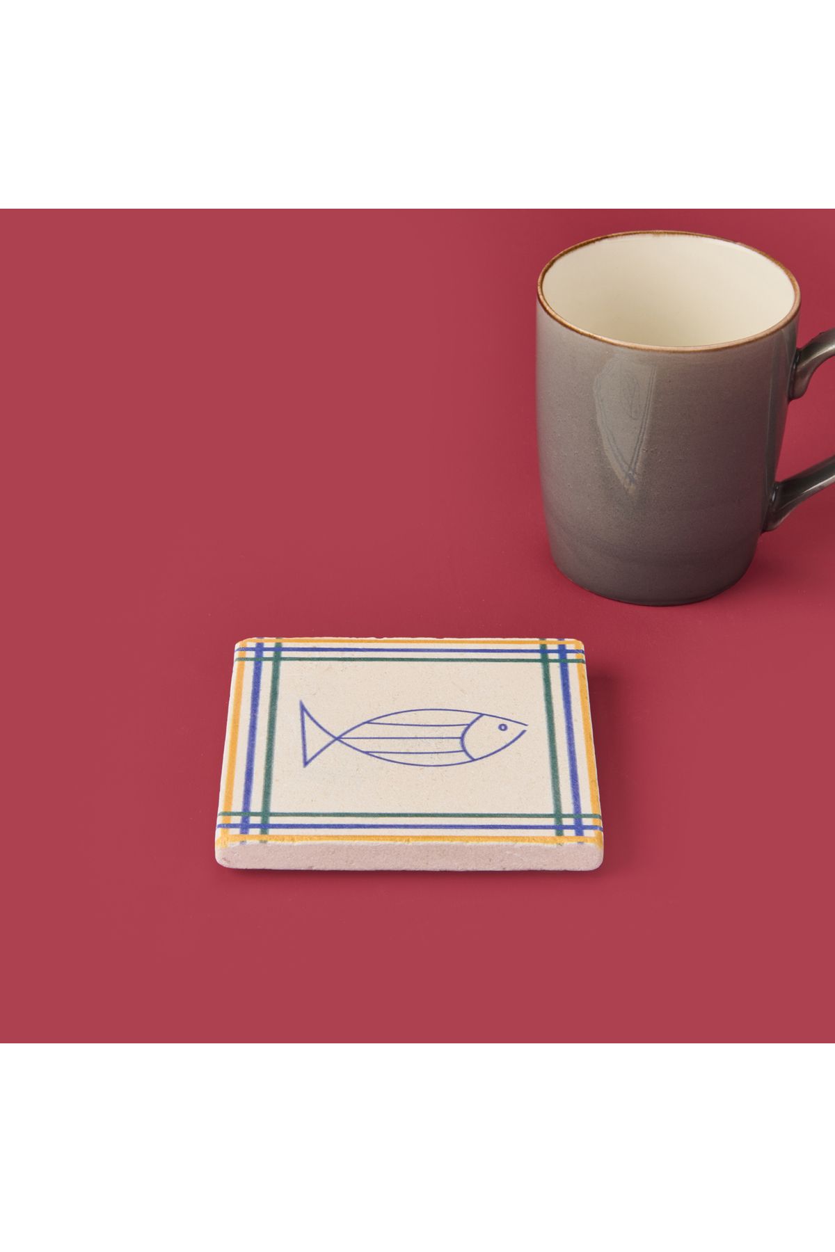 Evidea Kitchen Fish Bardak Altlığı - Renkli - 10 cm