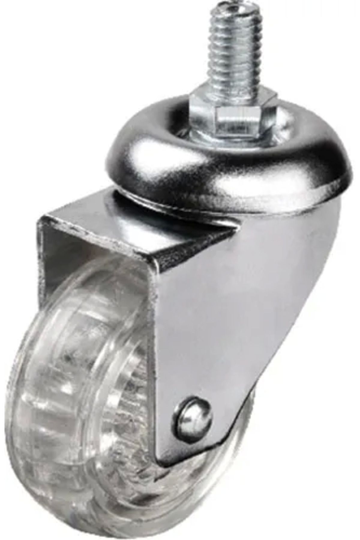 Lokal Marketing 302 - 50x20 Mm Şeffaf Makaralı Vidalı Teker - LKM5446-2741