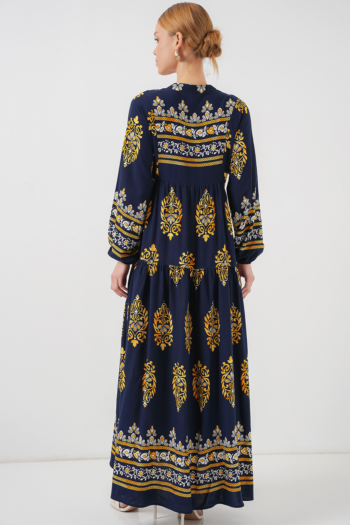 Bigdart-Rochie roșie 2423 cu motiv medieval 6