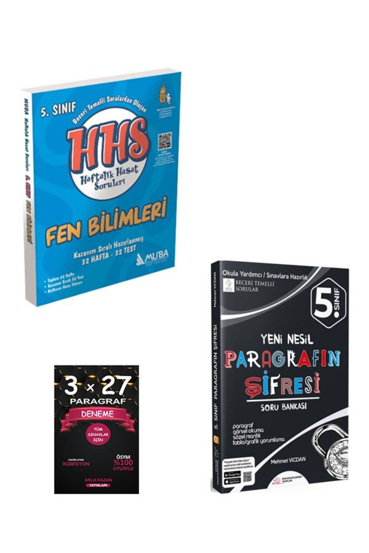 Anla Kazan Yayınları Muba Yayınları 5. Sınıf Fen Bilimleri Haftalık Hasat Soruları+Paragrafın Şifresi+AnlaKazan Paragraf