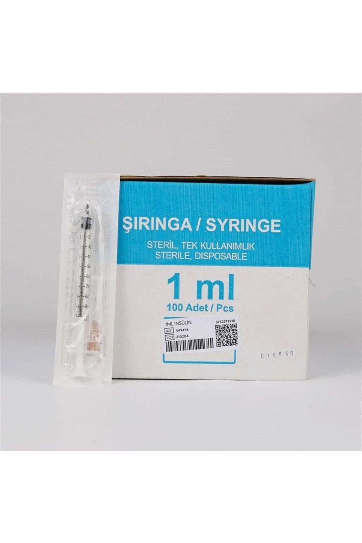 Berika 1 CC ( 1 ML ) ENJEKTÖR KAHVERENGİ 26G 100 ADET