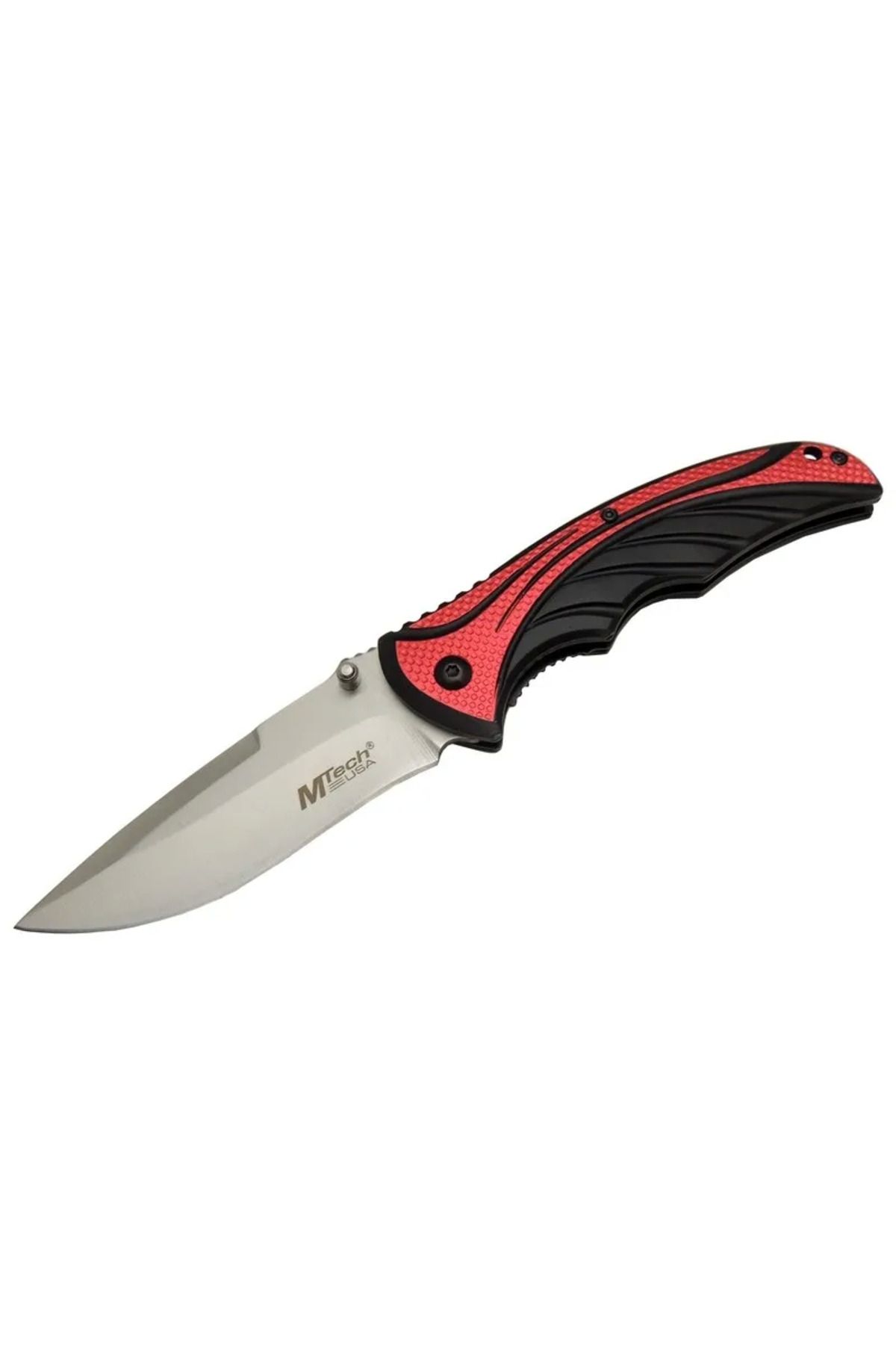 Ayaz World Handsome 455 Kırmızı Kamp Çakı 21cm - Yarı Otomatik Kemerlikli - AYZ3803-2016