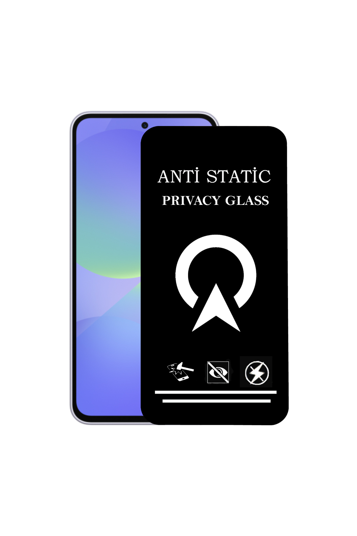 Galaxy A36 ile Uyumlu Tam Kaplayan Anti Statik Görünmez Safir Ekran Koruyucu Hayalet Cam