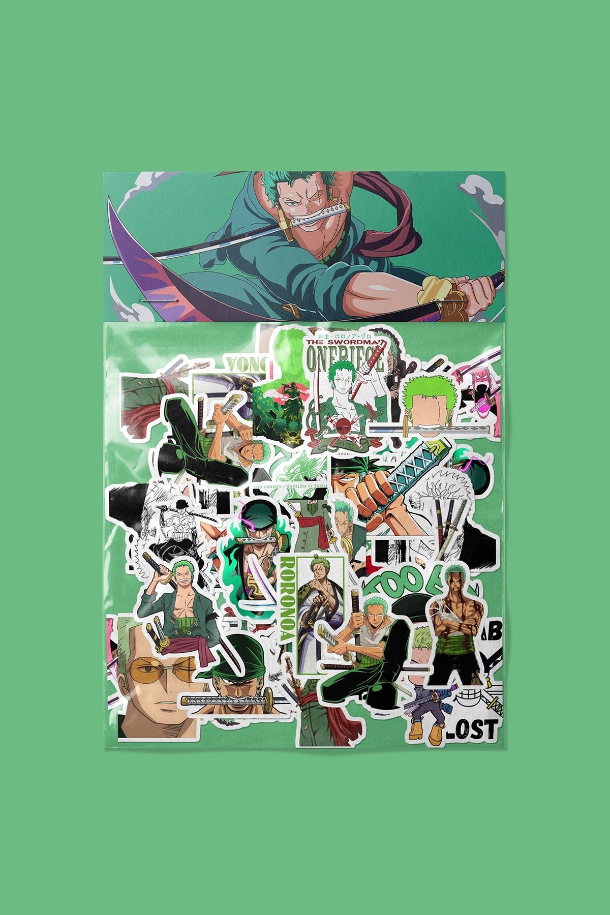 dadi ramba Roronoa Zoro Sticker paketi -Bullet Journal -Laptop Etiket Çıkartma