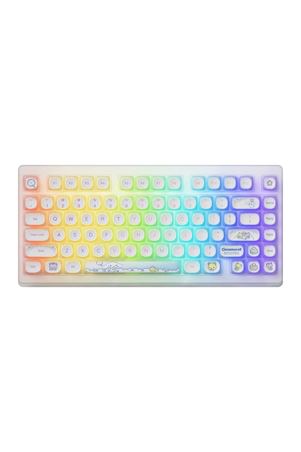 AKKO x Cinnamoroll ACR TOP75B Creamy Cyan Switch RGB Kablosuz Hotswap Mekanik Gaming Klavye
