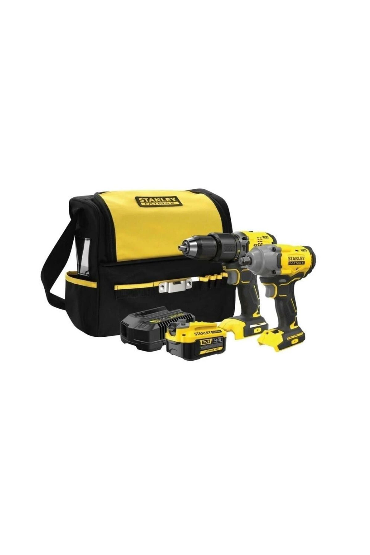 Stanley 18V Şarjlı Kömürsüz Darbeli Matkap & Şarjlı Somun Sıkma 1x4Ah Akü