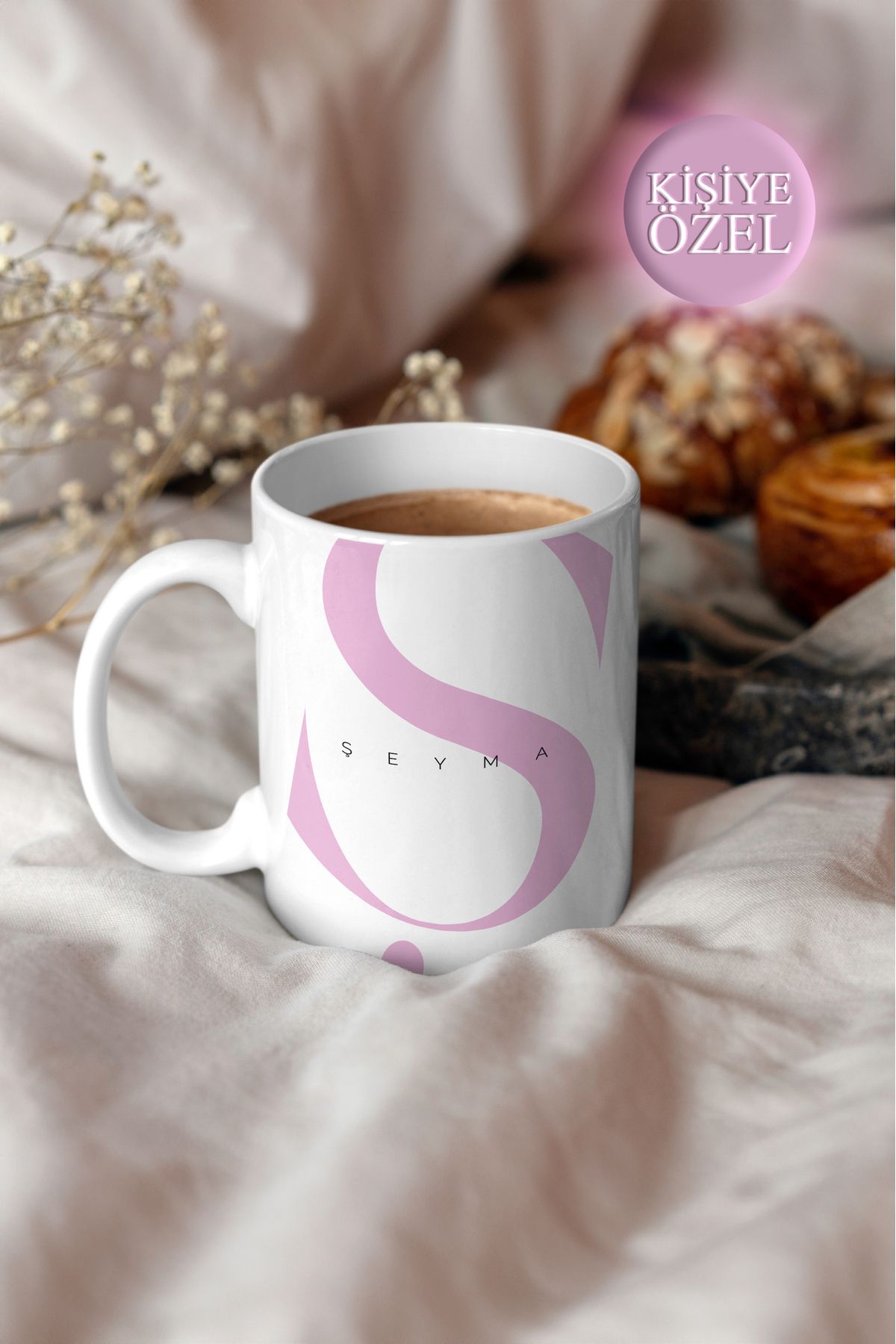 House Gorgeous Kişiye Özel Ş Harfi ve İsim Yazılı Tasarım Kupa Bardak 300 ml