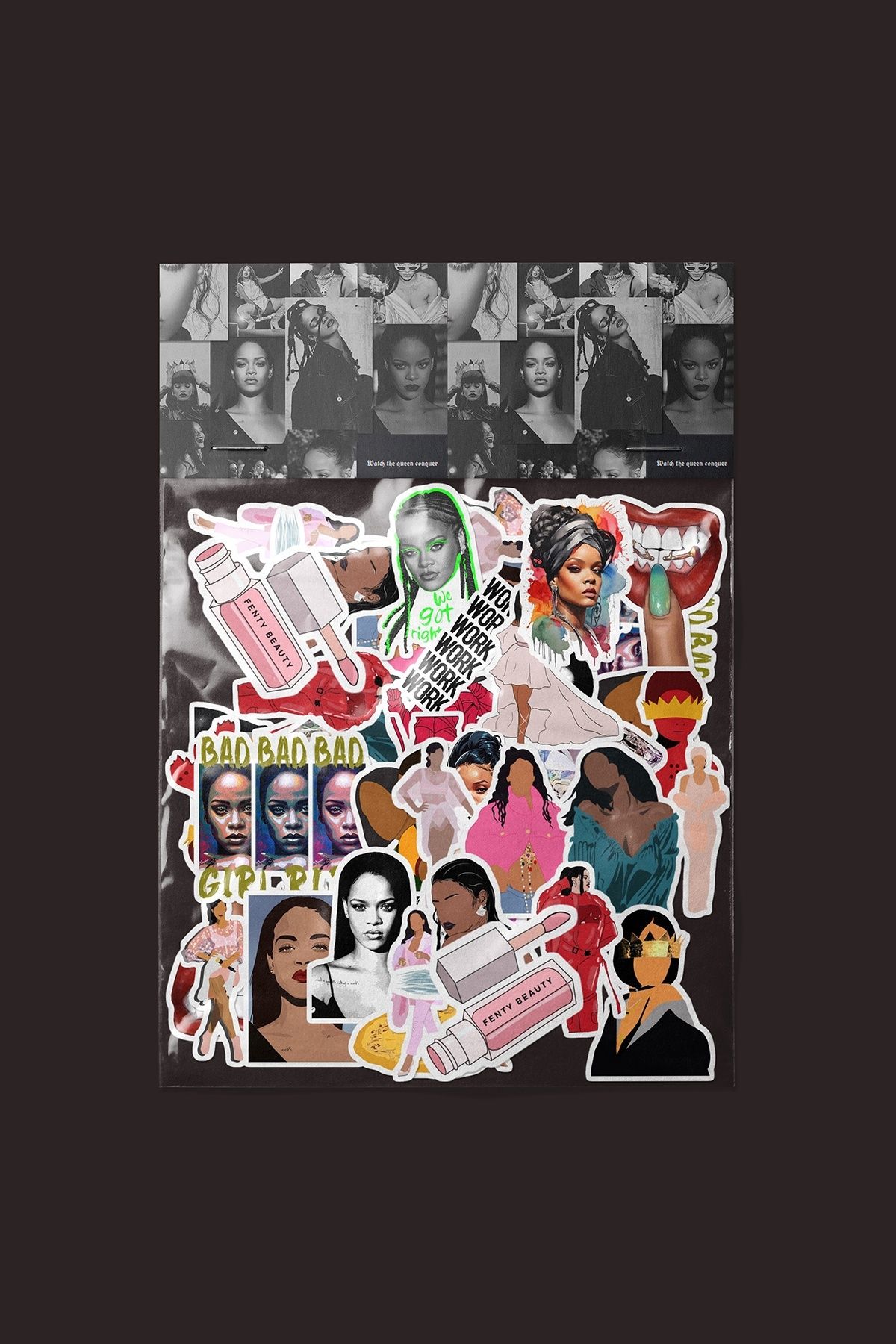 dadi ramba Rihanna Sticker paketi -Bullet Journal -Laptop Etiket Çıkartma