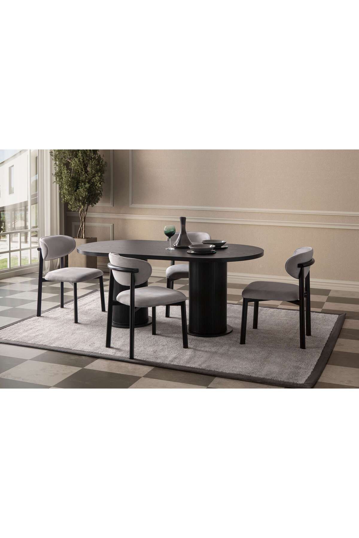 Home ASKERON YEMEK MASASI TAKIMI 4 KİŞİLİK (4 SANDALYE)