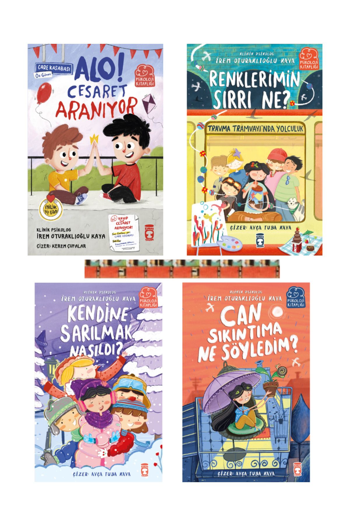 Timaş Çocuk İrem Oturaklıoğlu-Can Sıkıntıma Ne Söyledim,Kendine Sarılmak Nasıldı?,Alo Cesaret Aranıyor(4kitap)