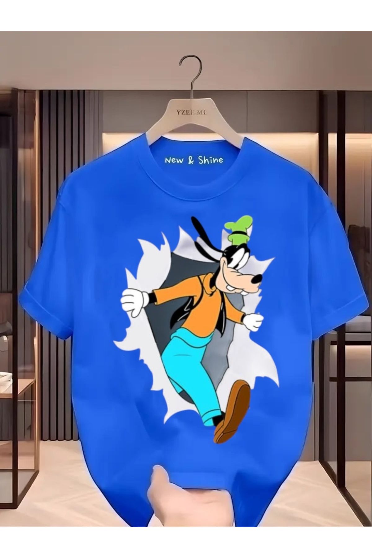 New Shine Goofy Baskılı Oversize T-Shirt