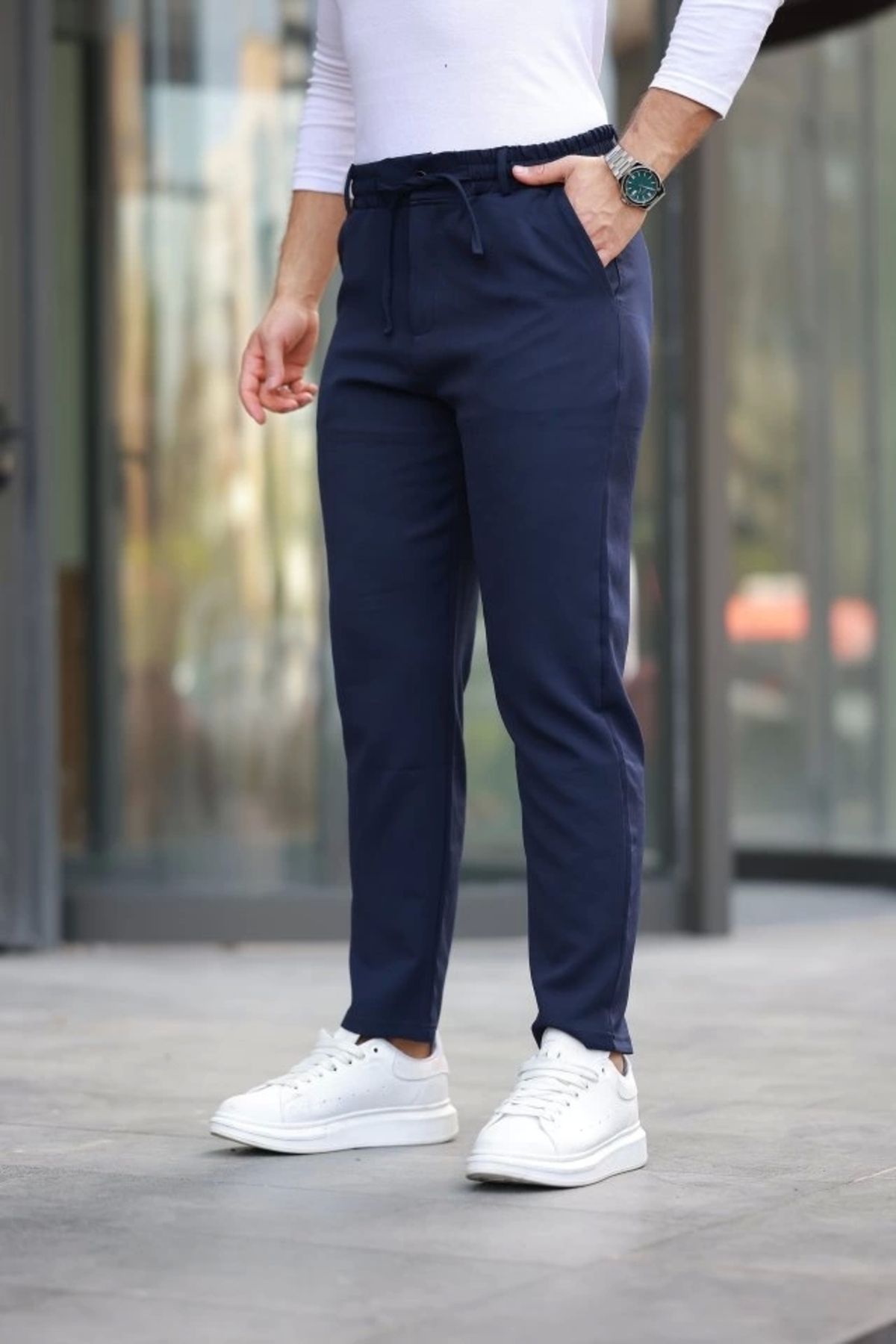 Kaplan Erkek Beli Bağcıklı Jogger Pantolon