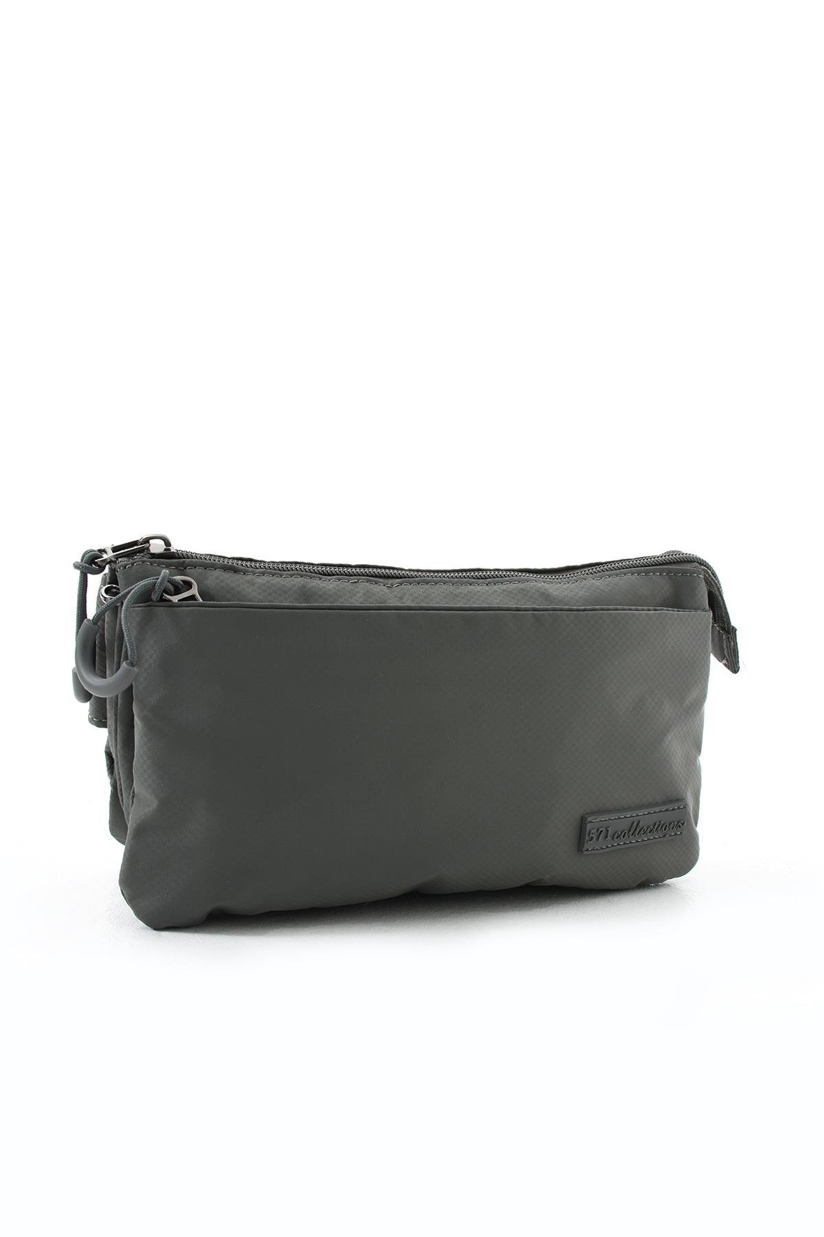 571 Collections Çanta Çok Cepli Bel Çantası Unisex Gri (Model: 571-13-9R) görsel 4