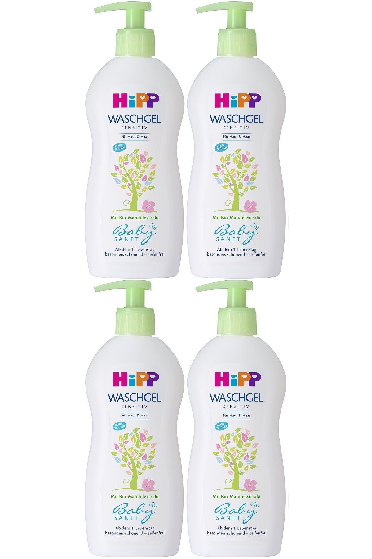 Hipp Babysanft Bebek Saç ve Vücut Banyo Jeli 400ML (4 Lü Set)