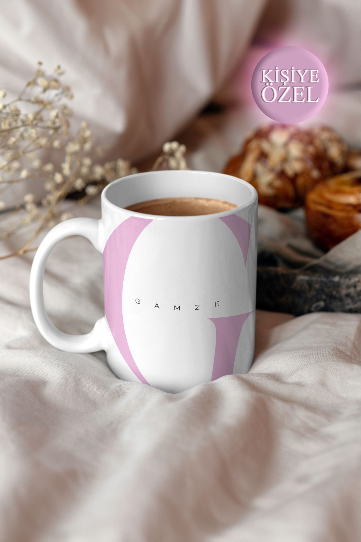 House Gorgeous Kişiye Özel G Harfi ve İsim Yazılı Tasarım Kupa Bardak 300 ml