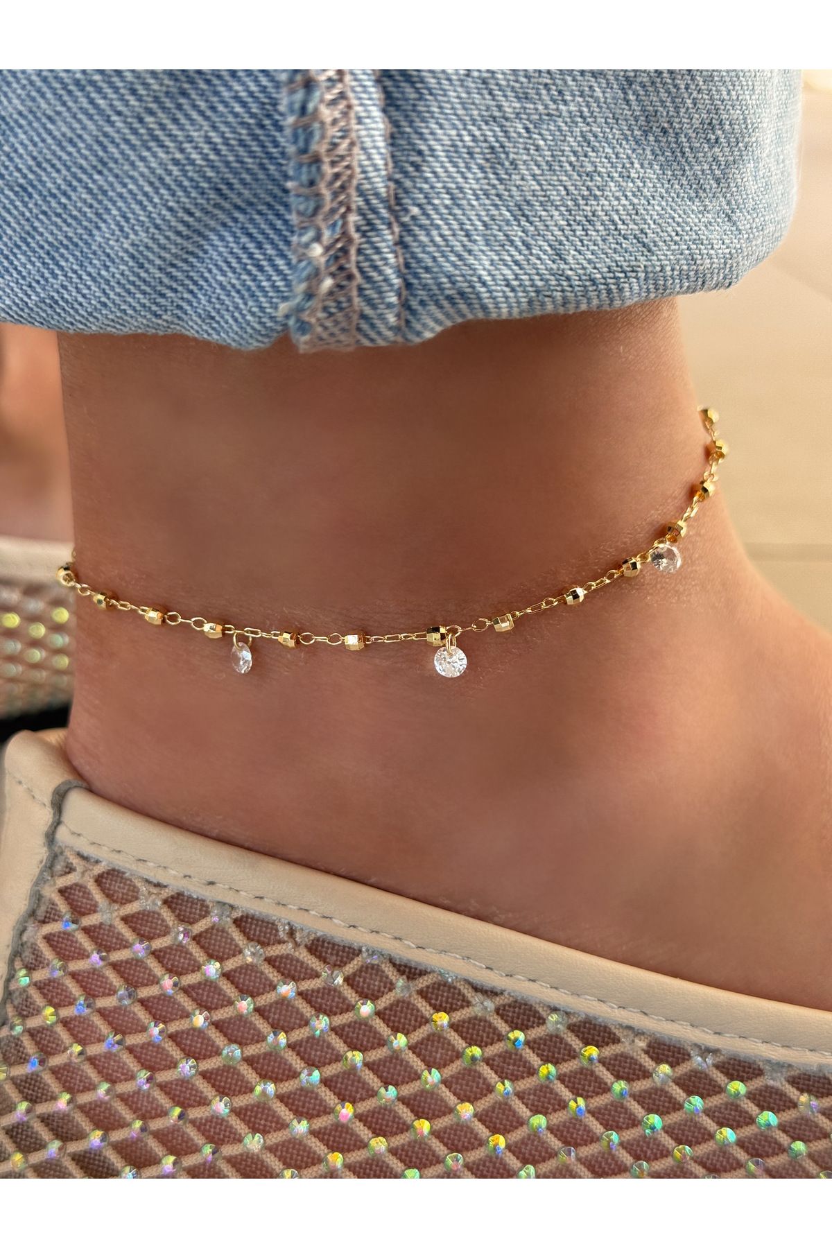HeyYou Jewelry Sallantılı zirkon halhal