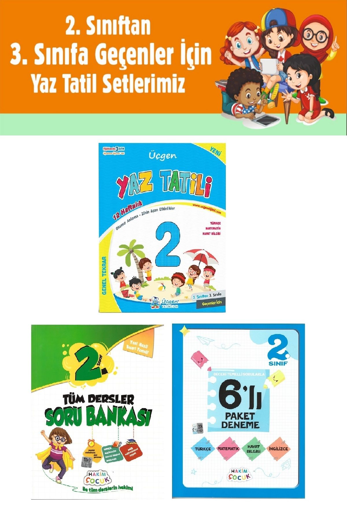 Üçgen Yayıncılık Üçgen 2.Sınıftan 3.Sınıfa Geçenler İçin Yaz Tatil Seti