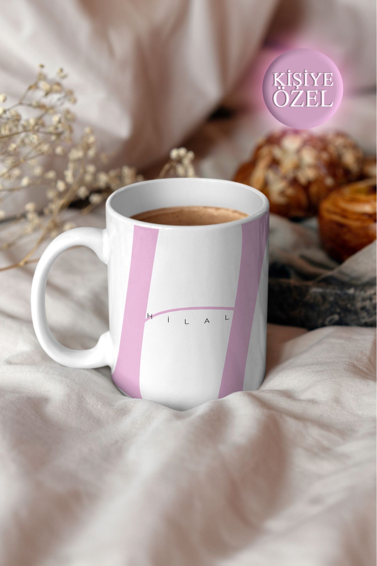 House Gorgeous Kişiye Özel H Harfi ve İsim Yazılı Tasarım Kupa Bardak 300 ml