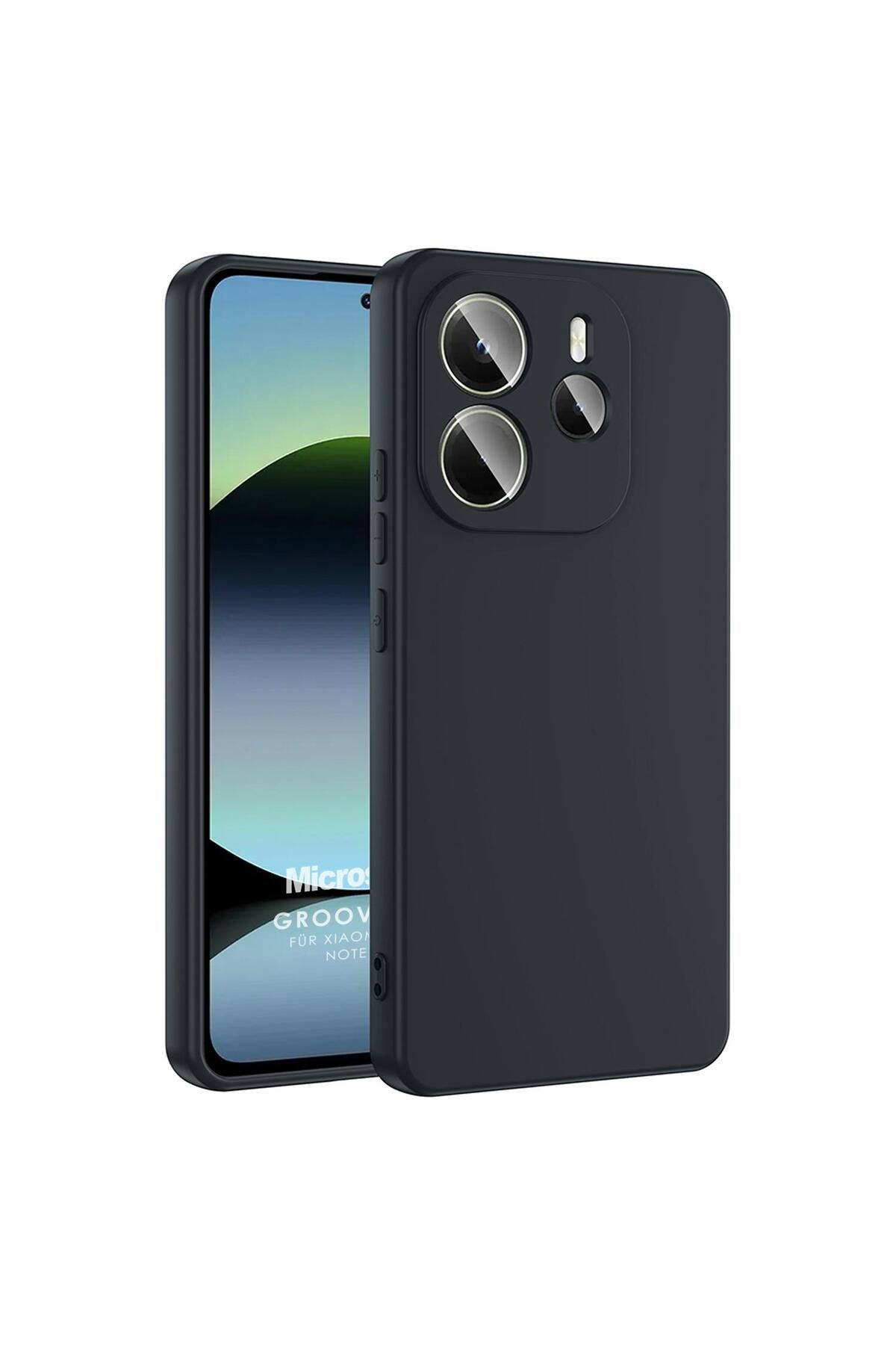 Microsonic Xiaomi Redmi Note 14 5G Kılıf Groovy Soft Siyah