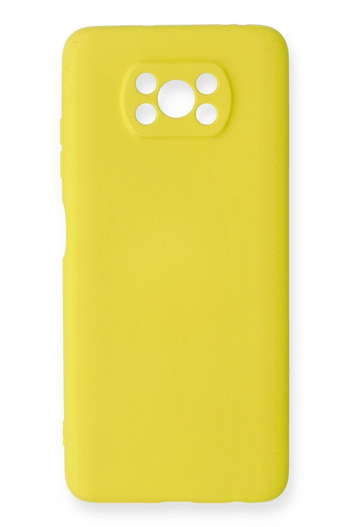 cepmoda Pocophone X3 - Cpmd içi kadife Soft-Nano Doku uyumlu  Kapak/Kılıf - SARI