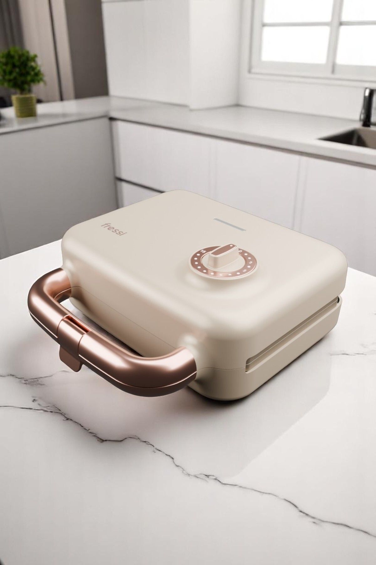 Fressi Çıkarılabilir Yapışmaz Plakalı İkili Waffle Tost Makinesi FR-TM51 TrioChef