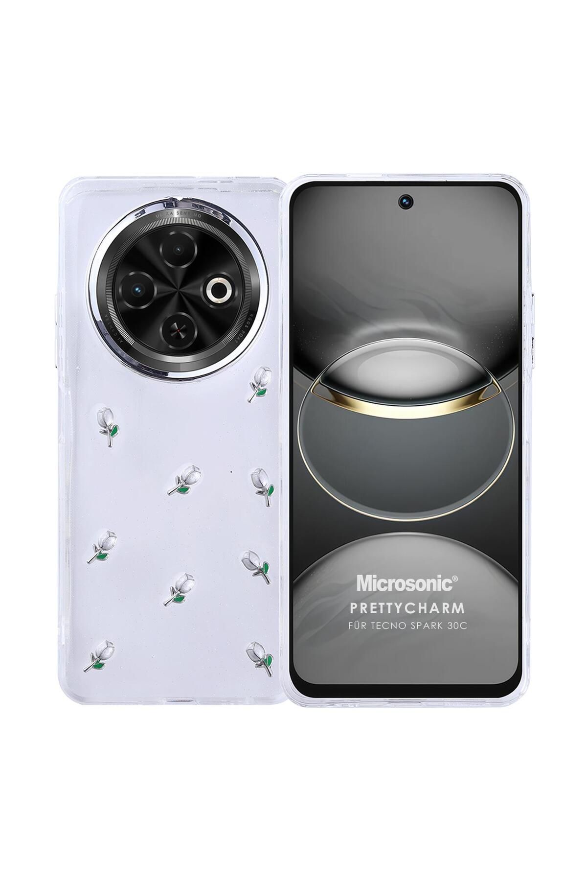 Microsonic TECNO Spark 30C 4G Kılıf PrettyCharm Tulip