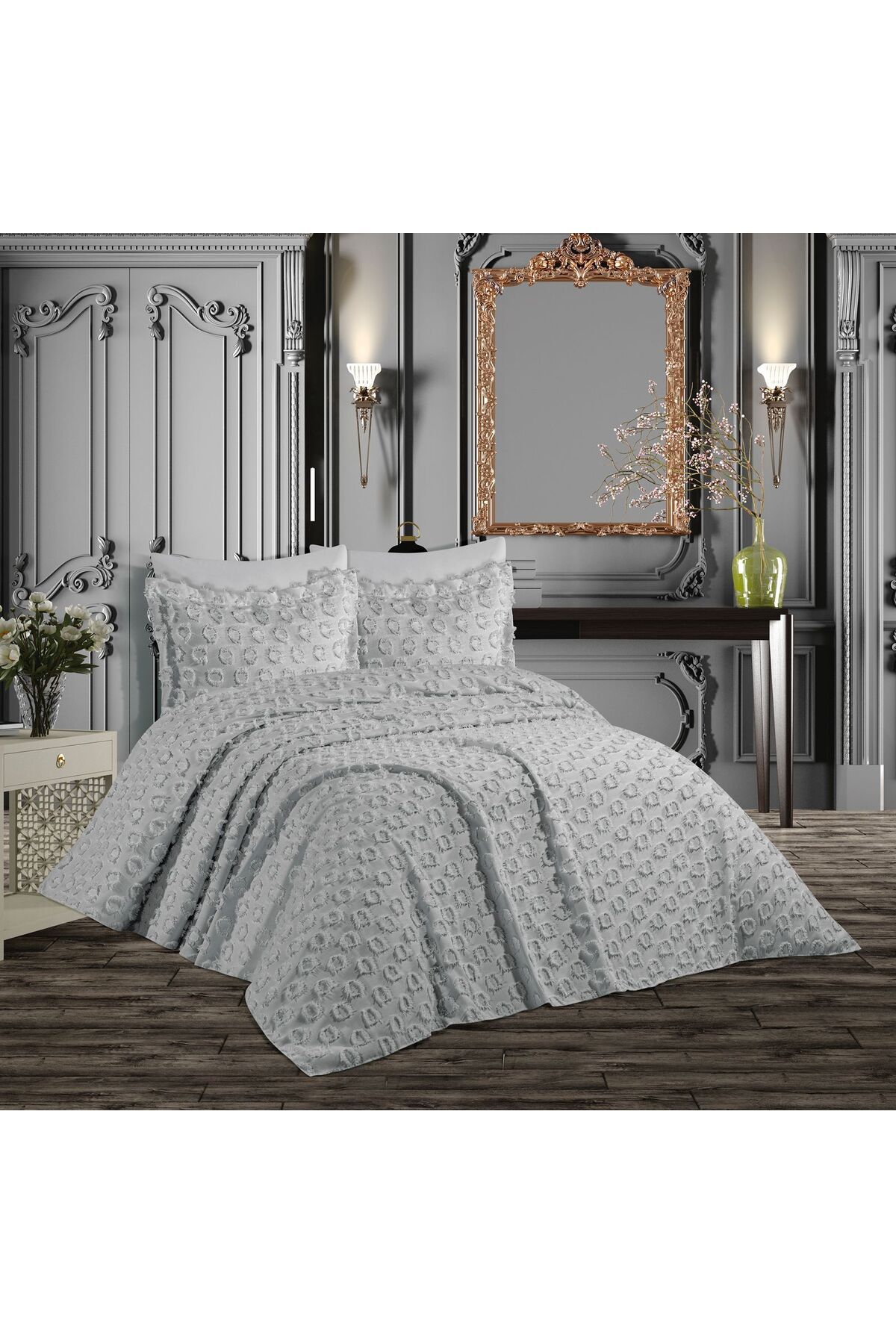AYHANHOME-Boxed Single Bedspread with Pompom and Tassels 1