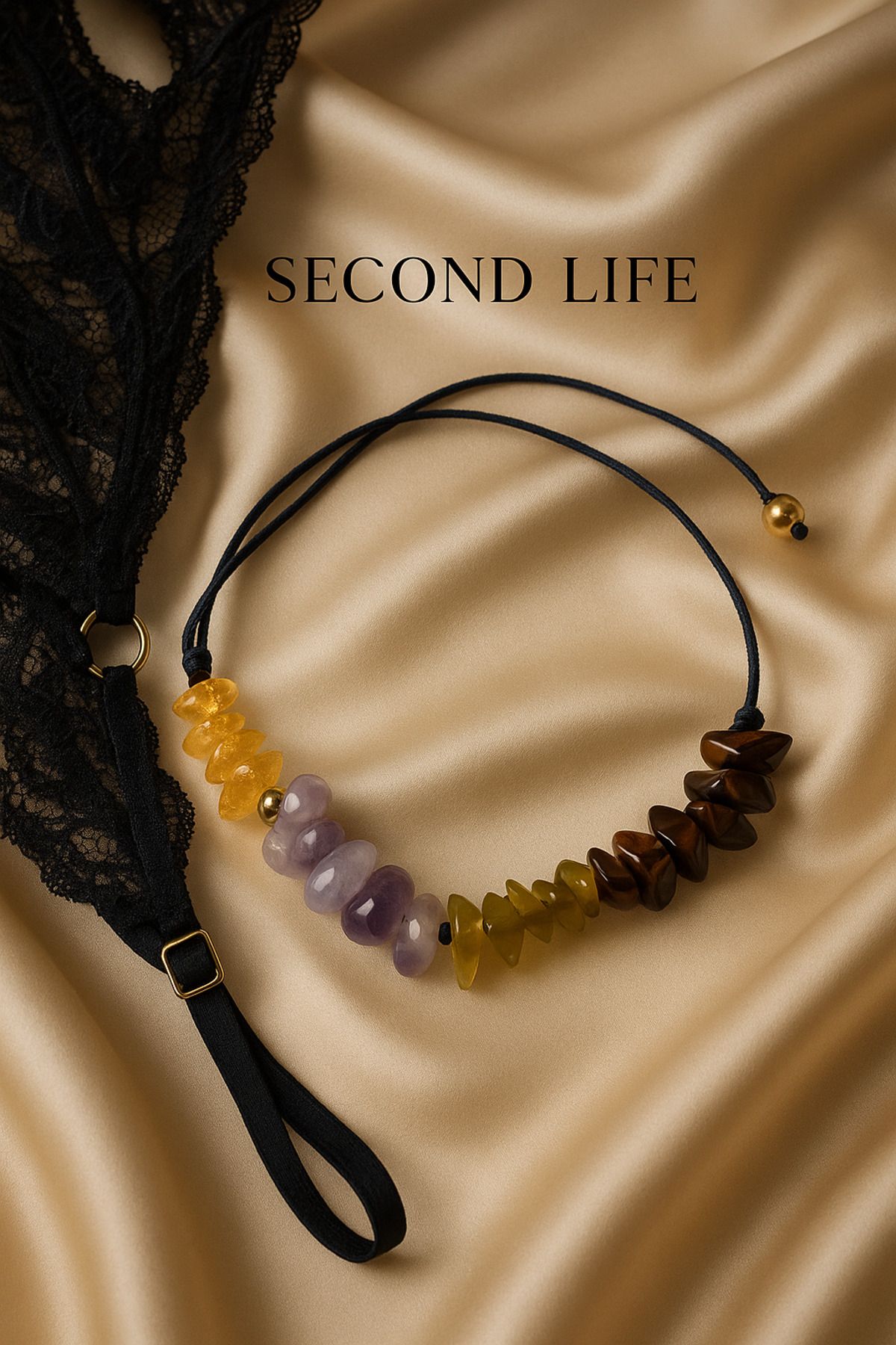 Second Life El Işçiliği Doğaltaş Bileklik Hematit Kuvars Mercan Ayarlanabilir Şifa Bereket Denge Sakinlik Koruma
