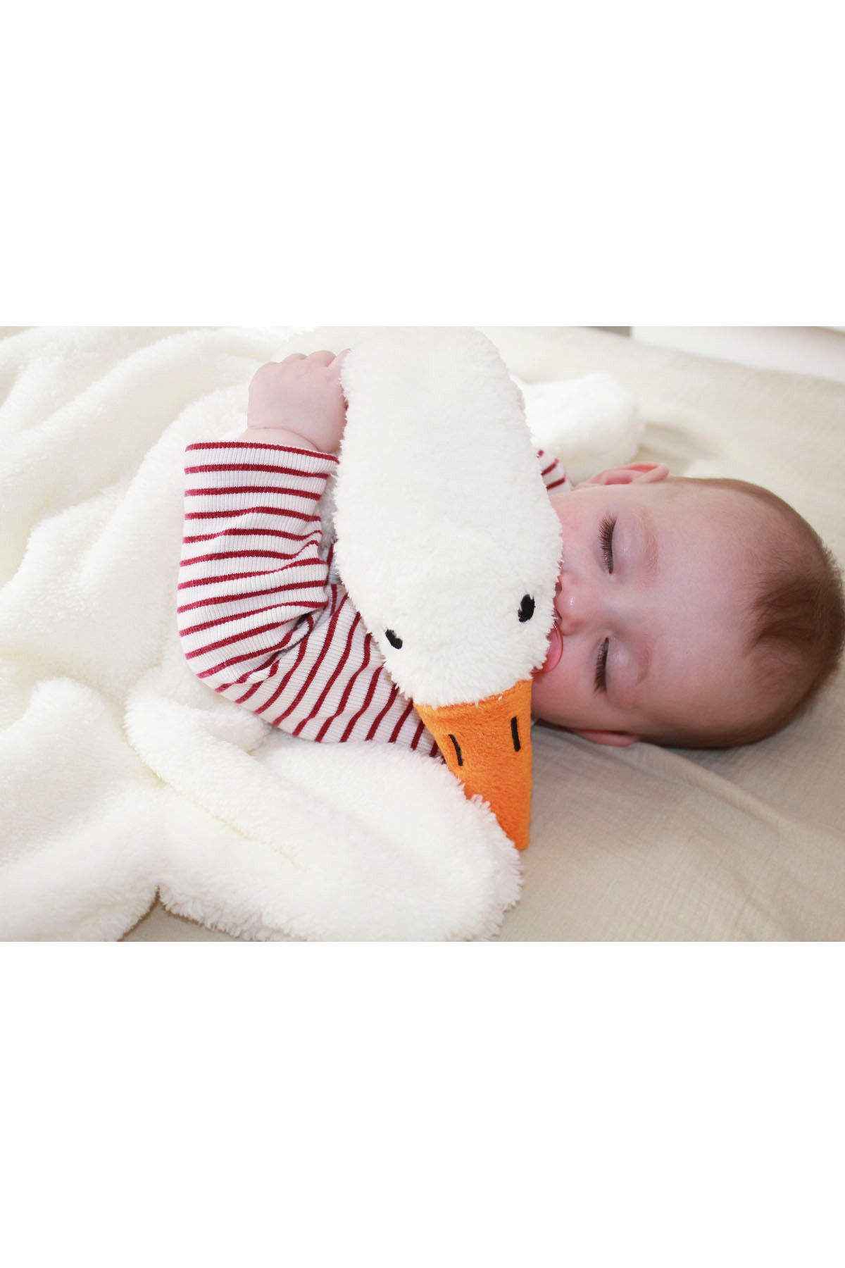 Modakids-Cream Cute Kids Baby Blanket Duck Winter Plush Welsoft Goose Blanket 7