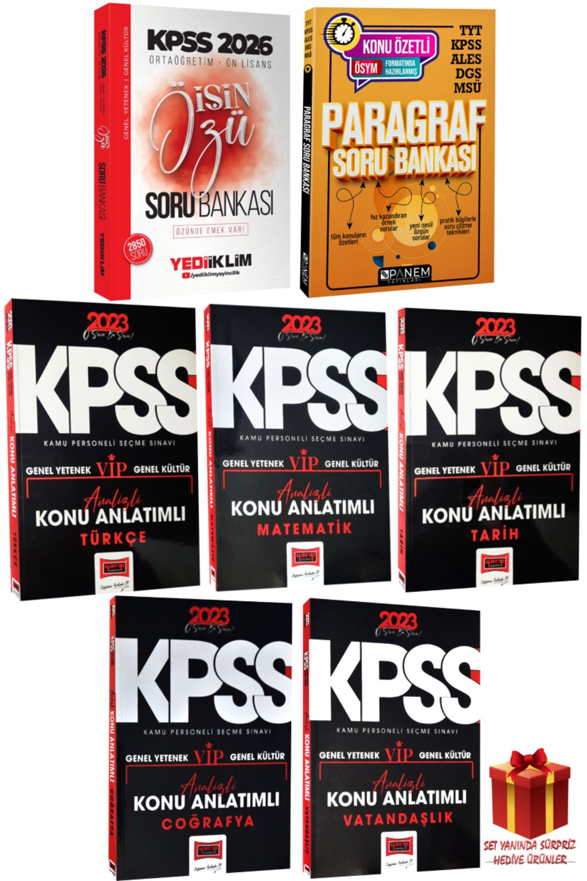 Yediiklim Yayınları 2026 KPSS Ortaöğretim-Ön Lisans İşin Özü+Paragraf Soru Bankası+Tüm Dersler Konu Anlatımlı Modüler