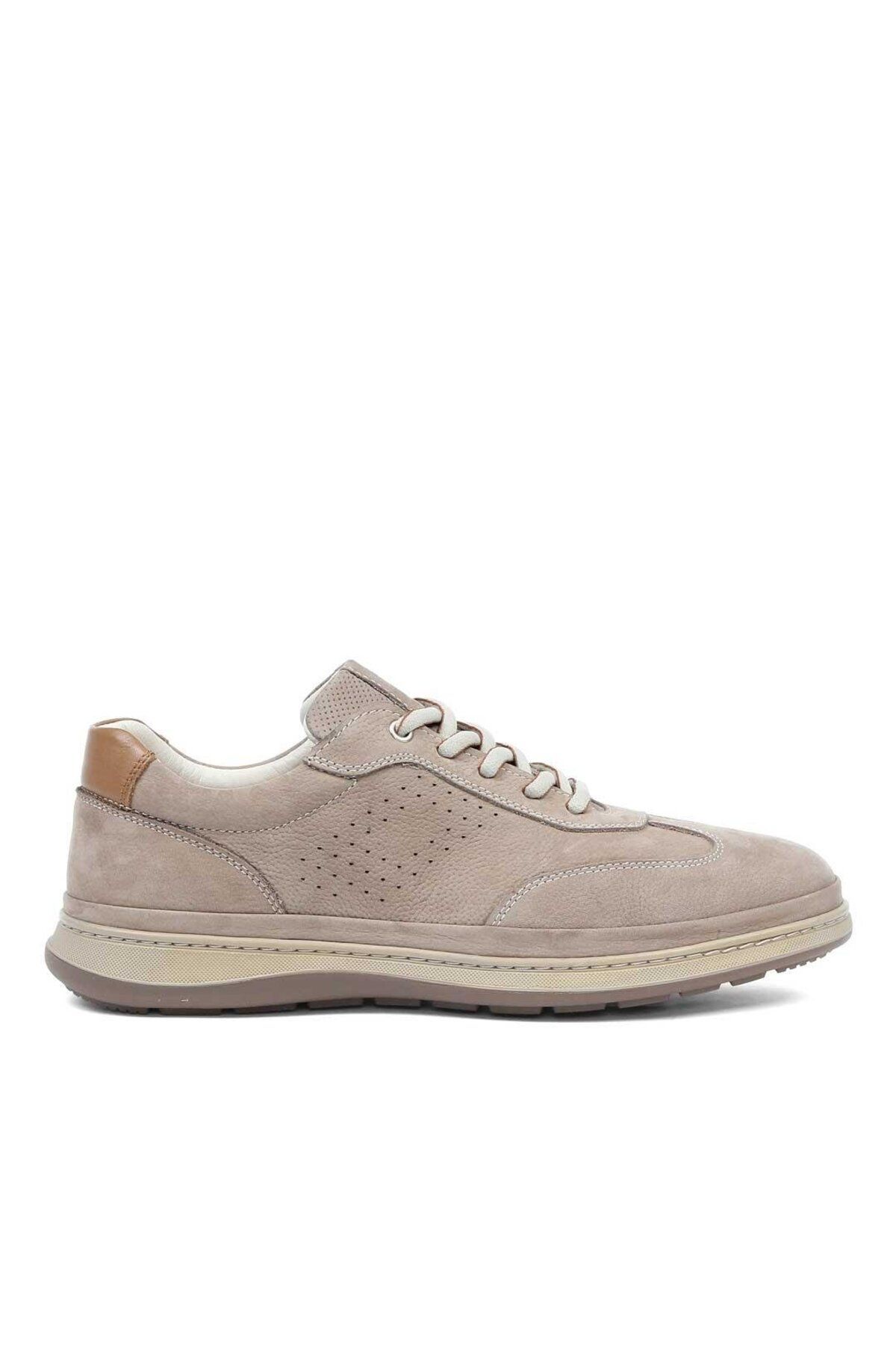 Celal Gültekin Erkek Vizon Bağcıklı Nubuk Deri Sneaker