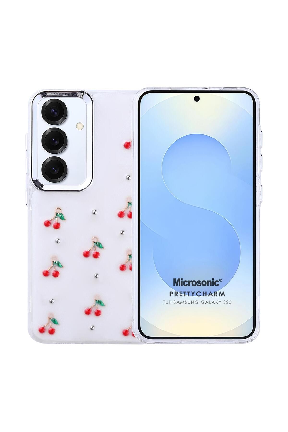 Microsonic Samsung Galaxy S25 Kılıf PrettyCharm Cherry