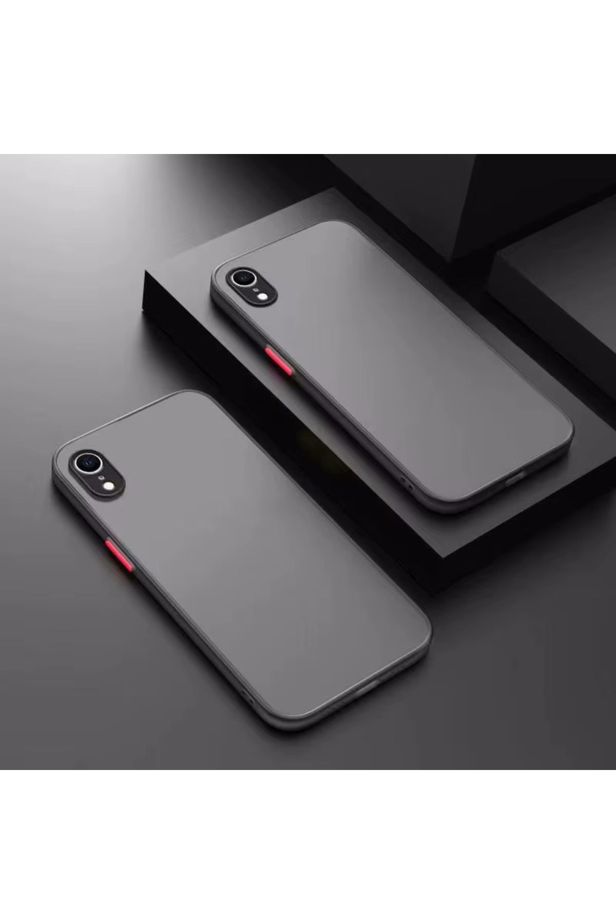 m.tk moveteck iPhone Xx Max Kılıf Mat Parmak izi Yapmaz Kamera Korumalı Renkli Tuşlu Sert Silikon Kapak Logo Göste