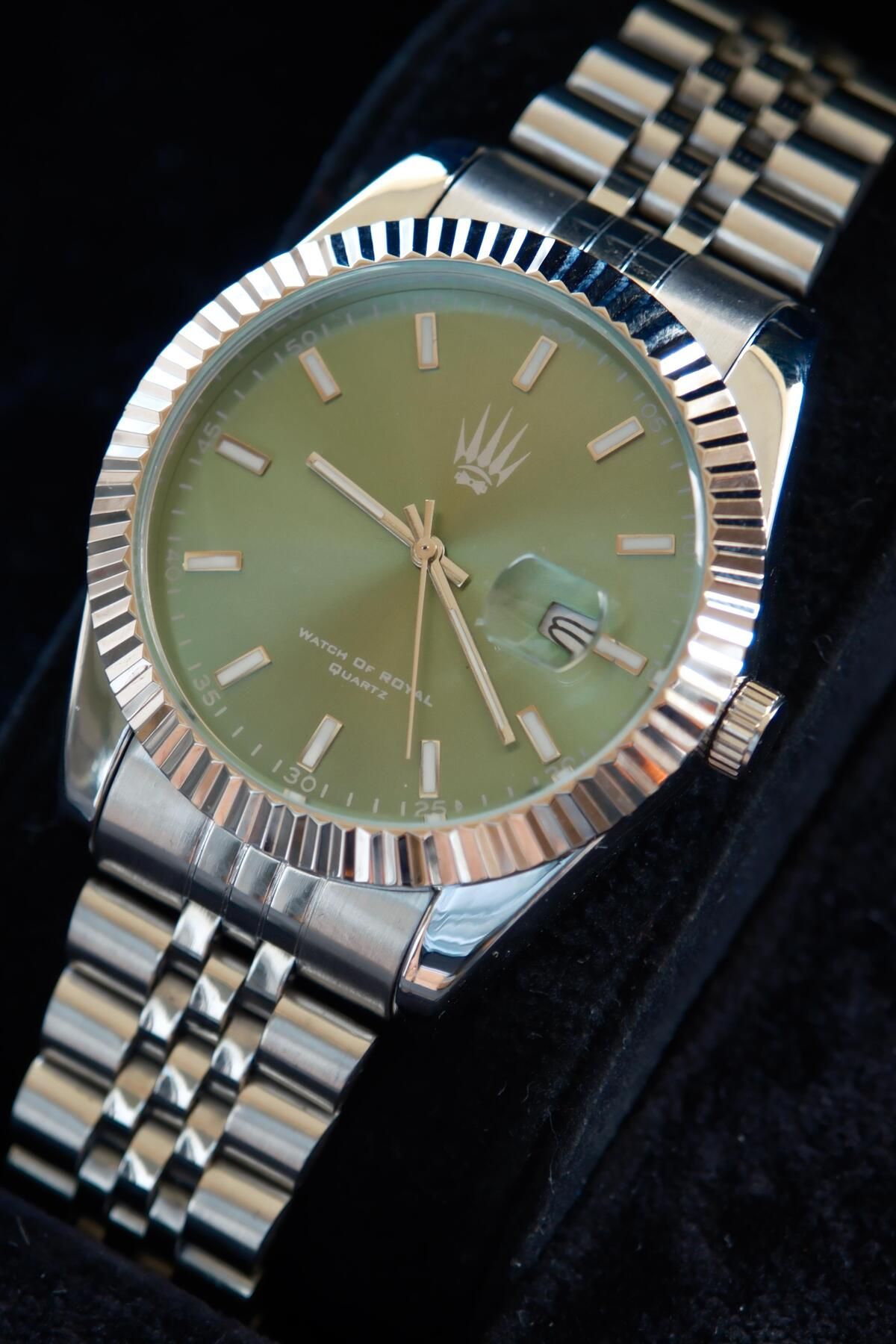 WATCHOFROYAL Crest Line Silver Yeşil Kol Saati