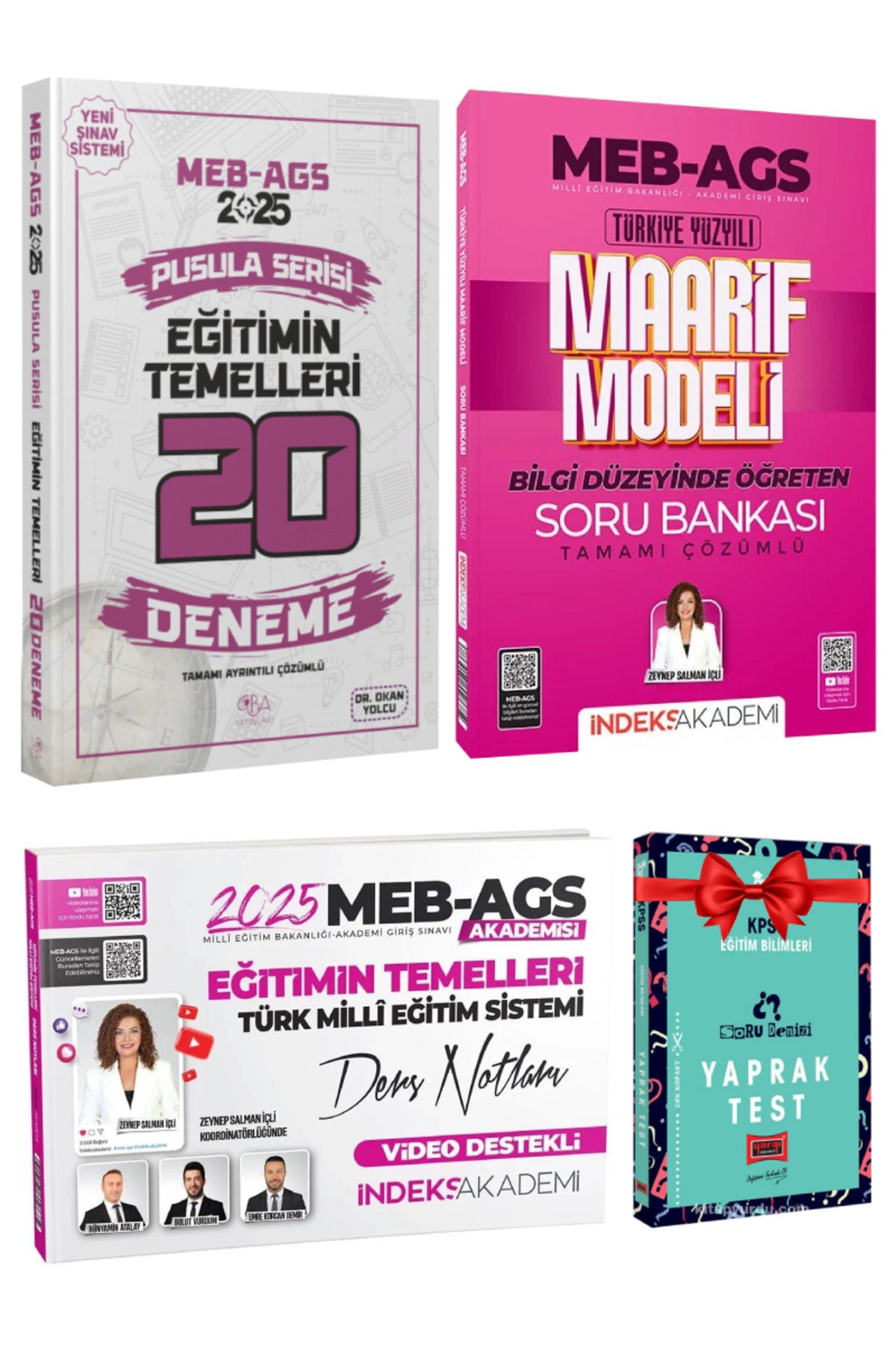 CBA Akademi 2025 MEB-AGS Eğitimin Temelleri Deneme+Ders Notları+Maarif Modeli Soru Bankası|Zeynep Salman İçli