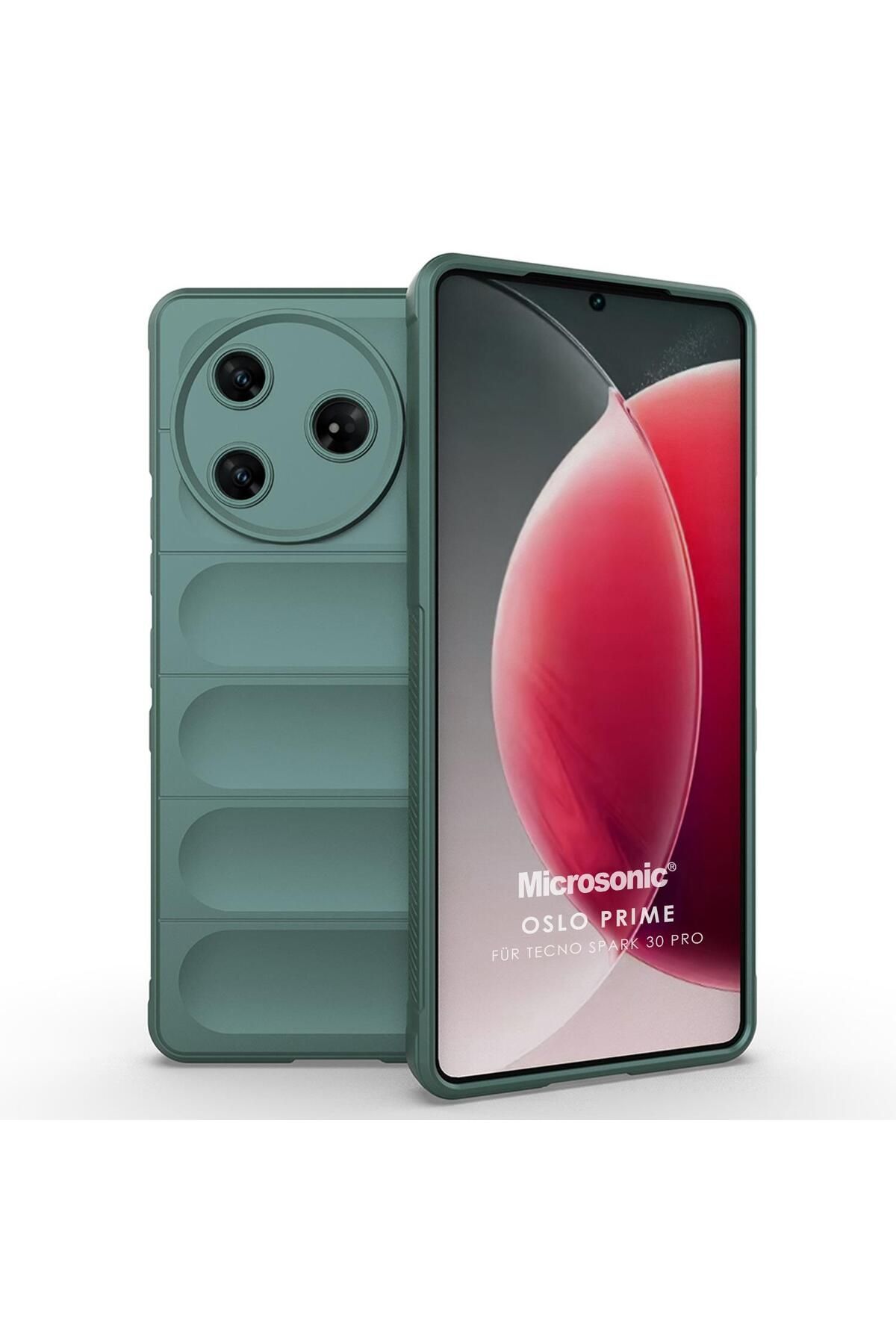Microsonic TECNO Spark 30 Pro Kılıf Oslo Prime Yeşil