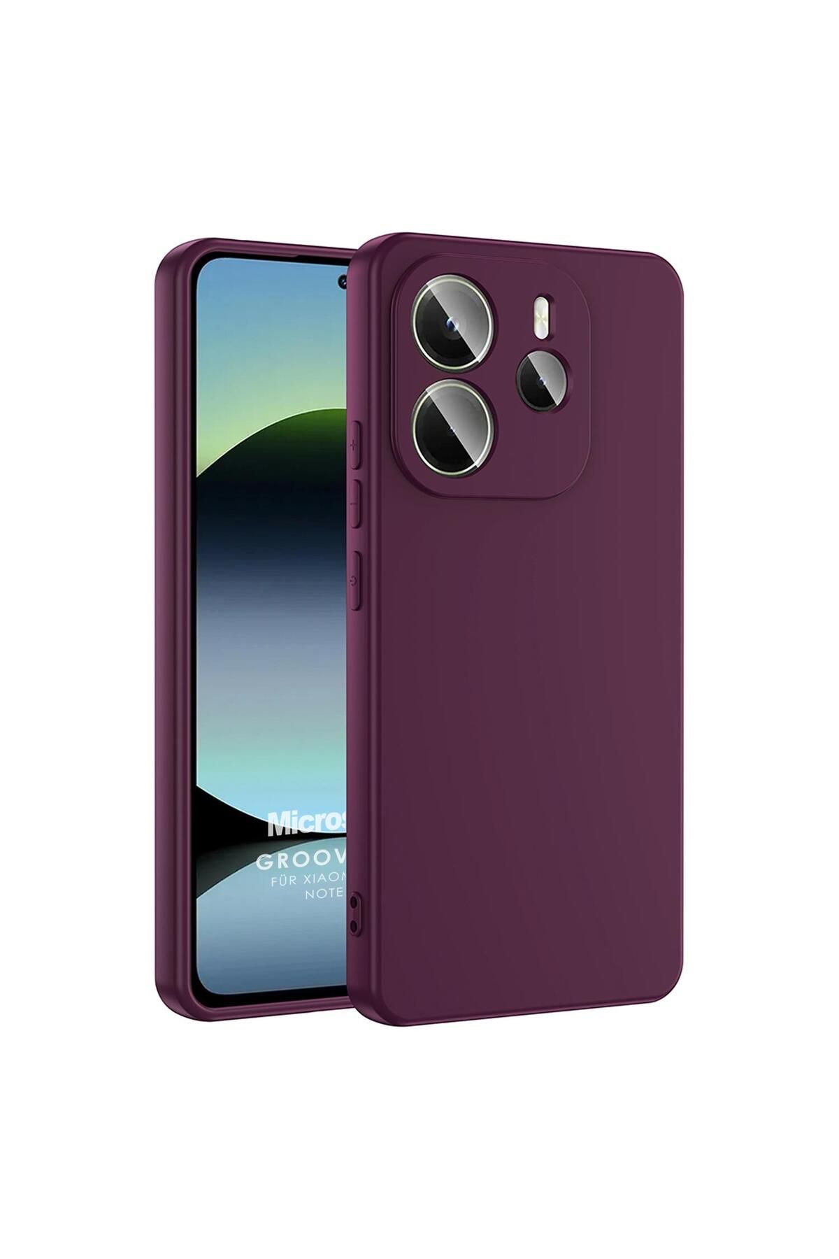 Microsonic Xiaomi Redmi Note 14 5G Kılıf Groovy Soft Mor