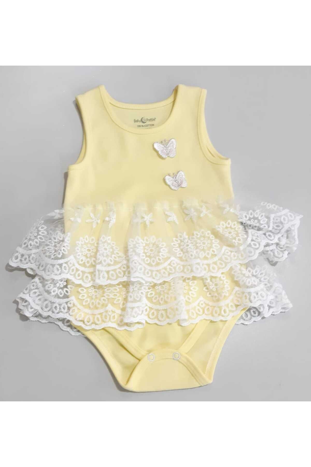 Sönmez Baby KELEBEKLİ ÇİFT KAT ETEKLİ KIZ BEBE BODY ZIBIN