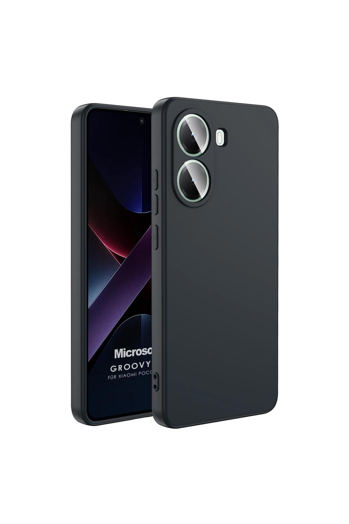 Microsonic Xiaomi Poco X7 Pro Kılıf Groovy Soft Siyah