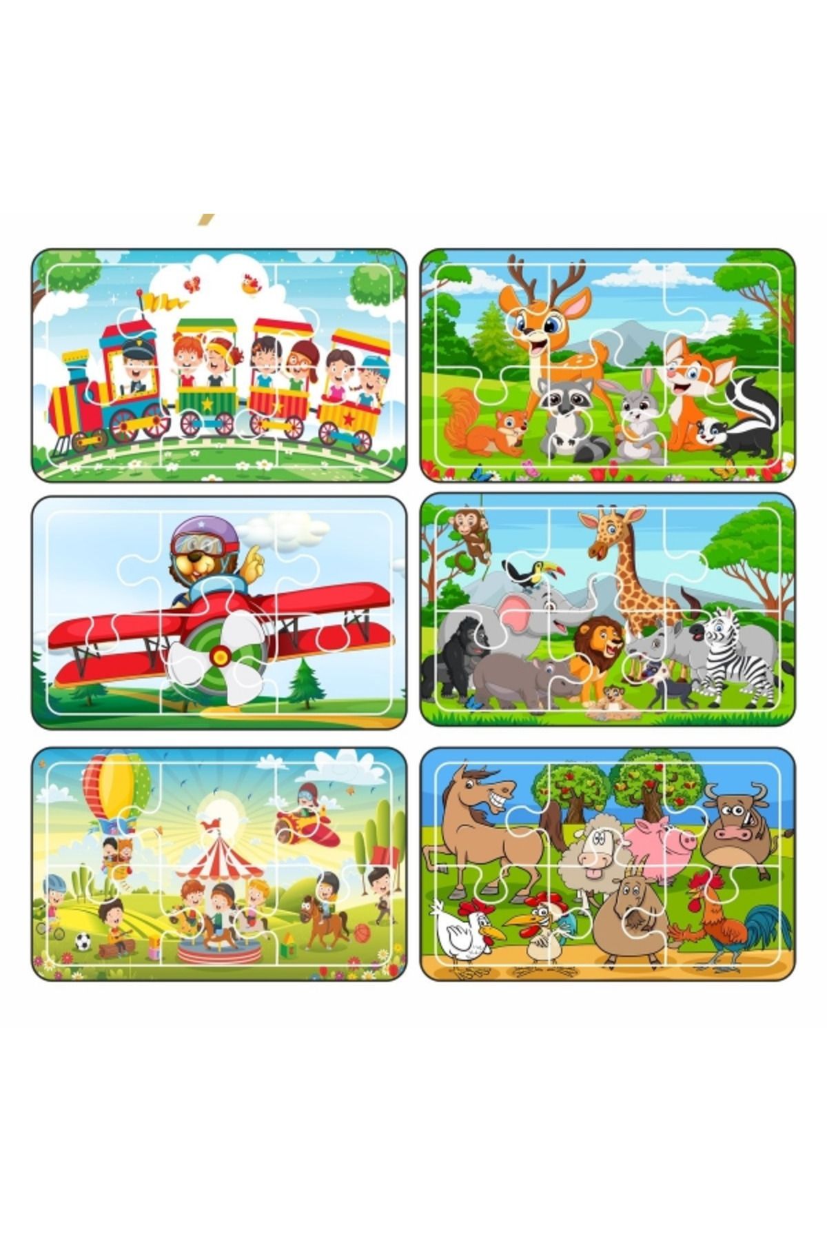 aydede ahşap Woodylife Ahşap Baby Puzzle 6 Parça 6 Adet Puzzle Seti-1