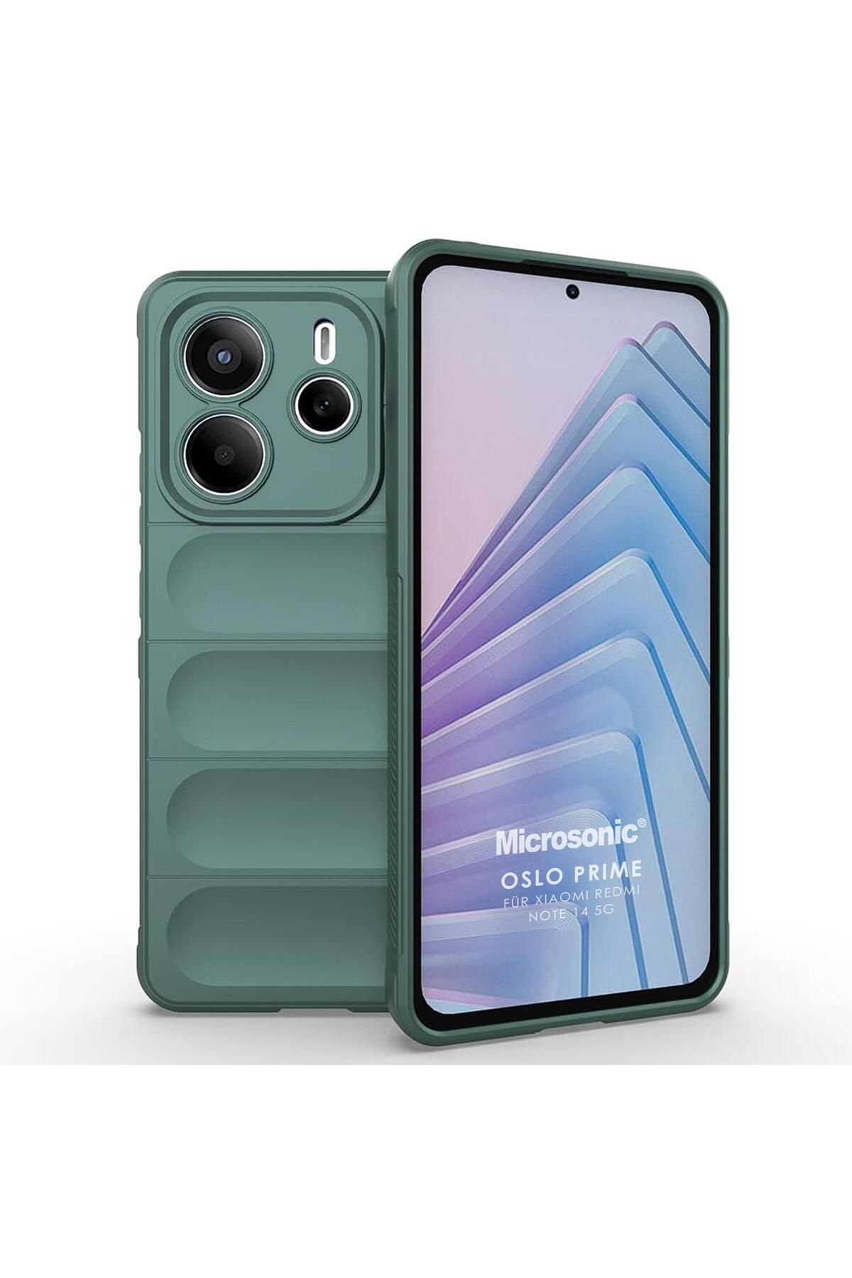 Microsonic Xiaomi Redmi Note 14 4G Kılıf Oslo Prime Yeşil
