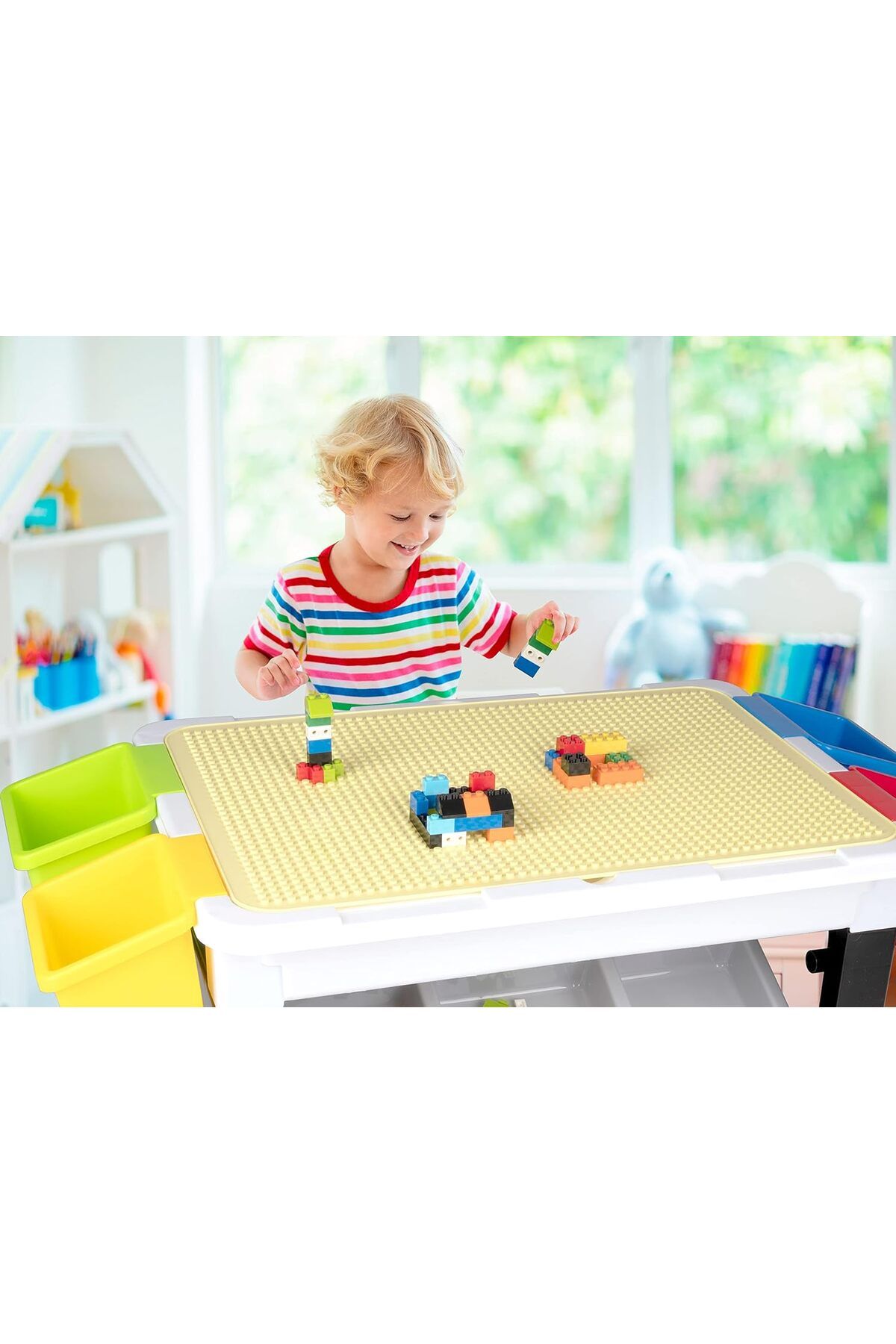 Generic-Building Blocks And Table Set For Kids 3 Years 300 Pieces 2