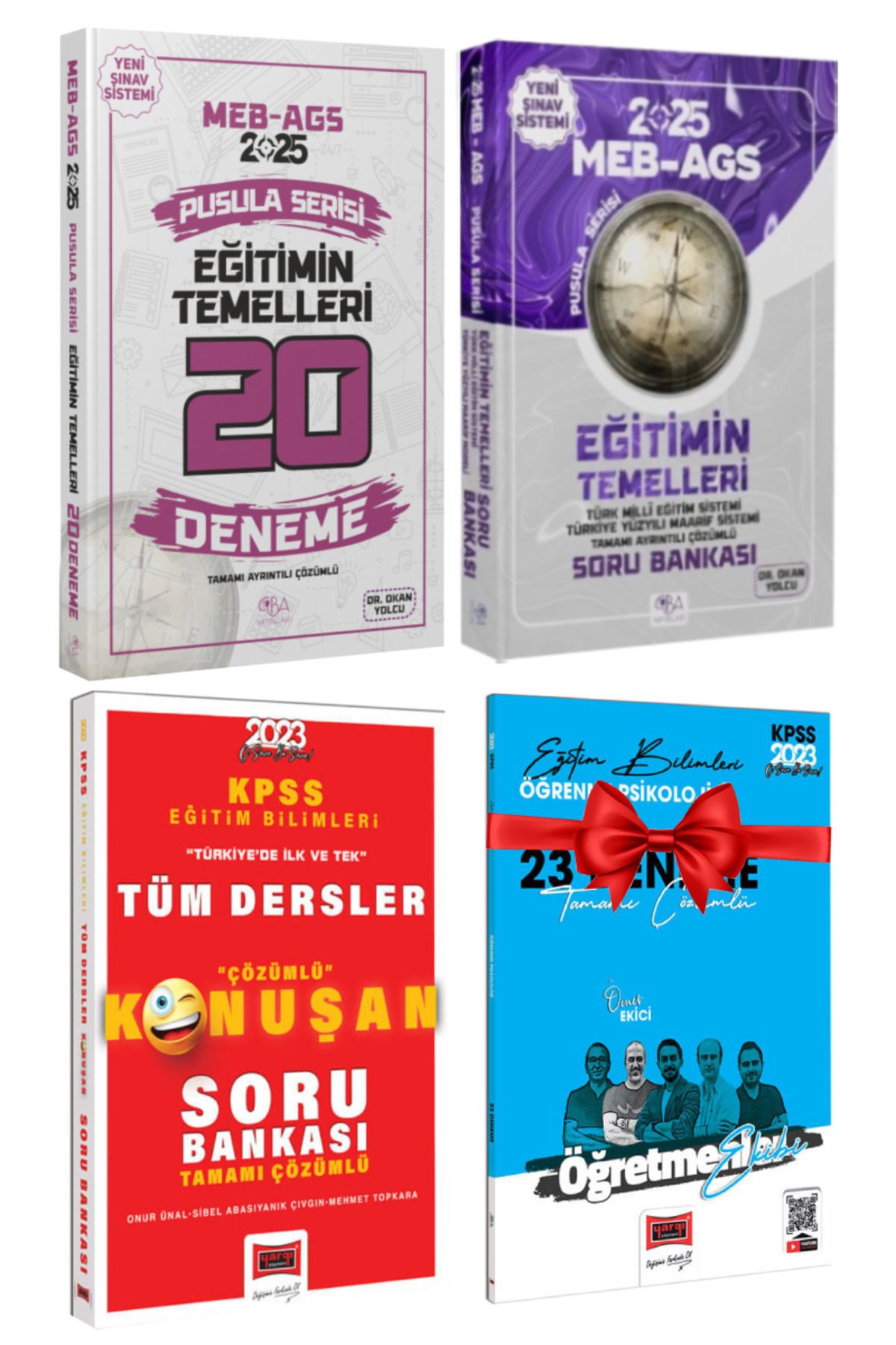 CBA Akademi MEB AGS Pusula Serisi Eğitimin Temelleri 20 Deneme+ Soru Bankası+ Eğitim Bilimleri Soru B.+ Hediye