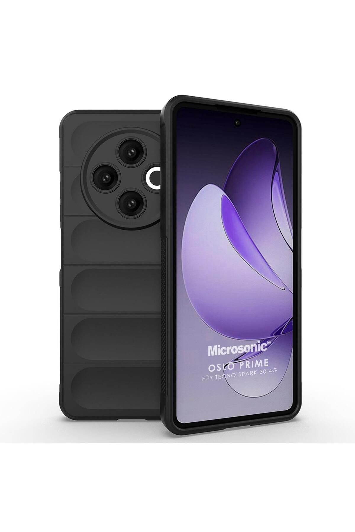 Microsonic TECNO Spark 30 4G Kılıf Oslo Prime Siyah