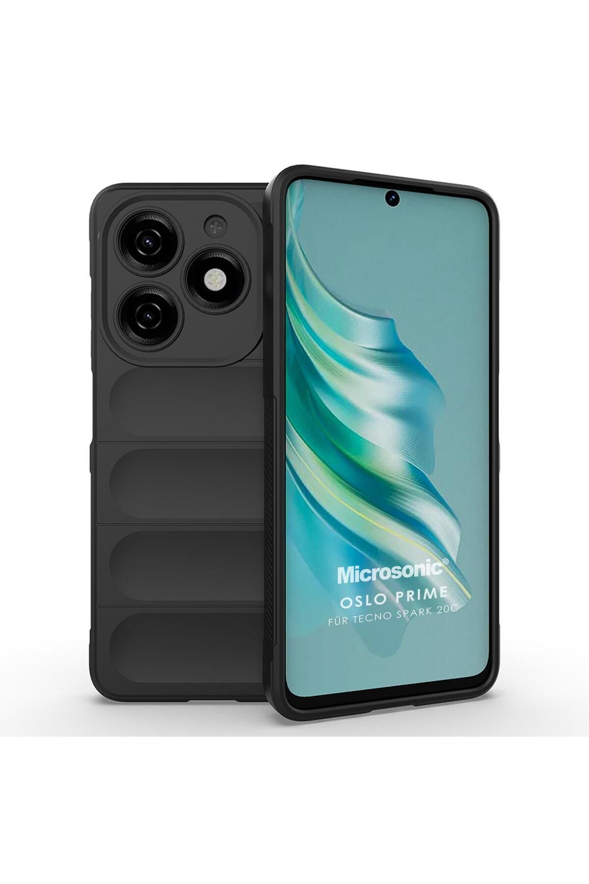 Microsonic TECNO Spark 20 Kılıf Oslo Prime Siyah