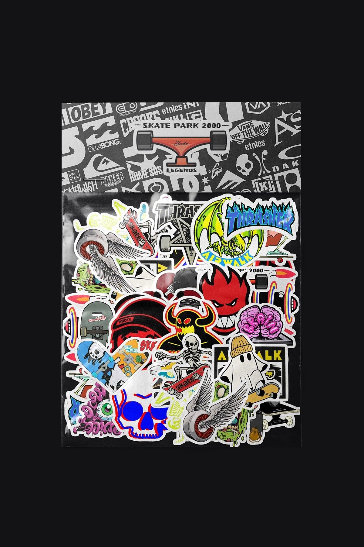 dadi ramba Skateboard v2 Sticker paketi -Bullet Journal- Ajanda -Laptop Etiket Çıkartma