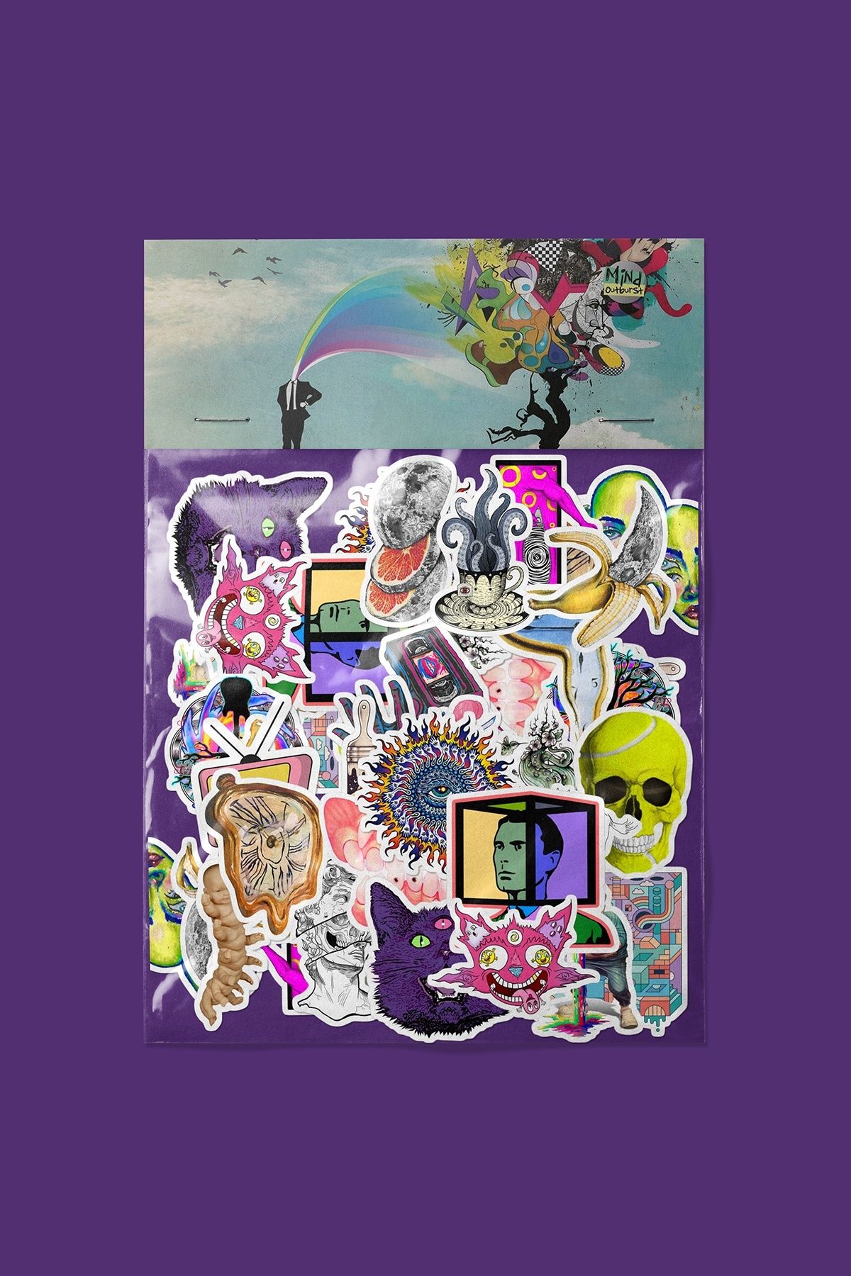 dadi ramba Surreal Sticker paketi -Bullet Journal- Ajanda -Laptop Etiket Çıkartma